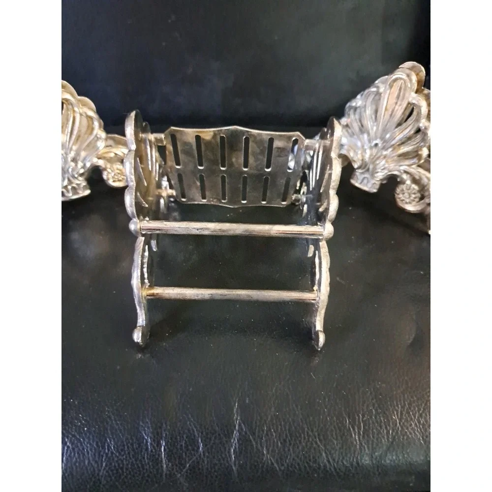 Vintage Baroque Style Silver‎ Plated Buffet Caddies
